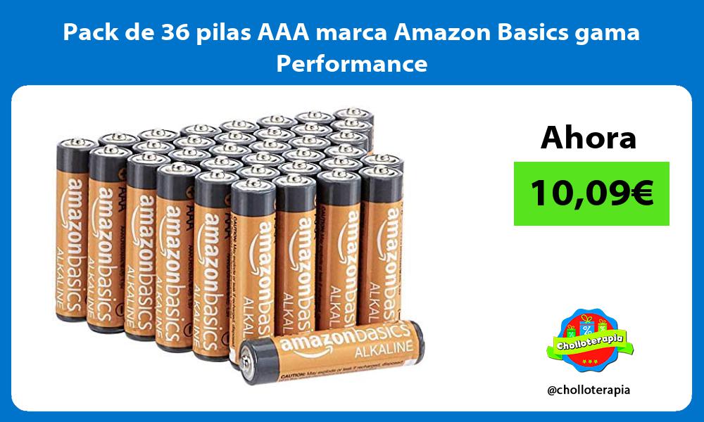 Pack de 36 pilas AAA marca Amazon Basics gama Performance