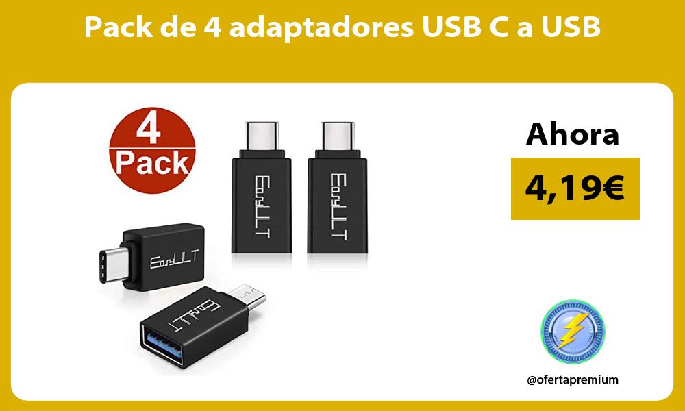 Pack de 4 adaptadores USB C a USB