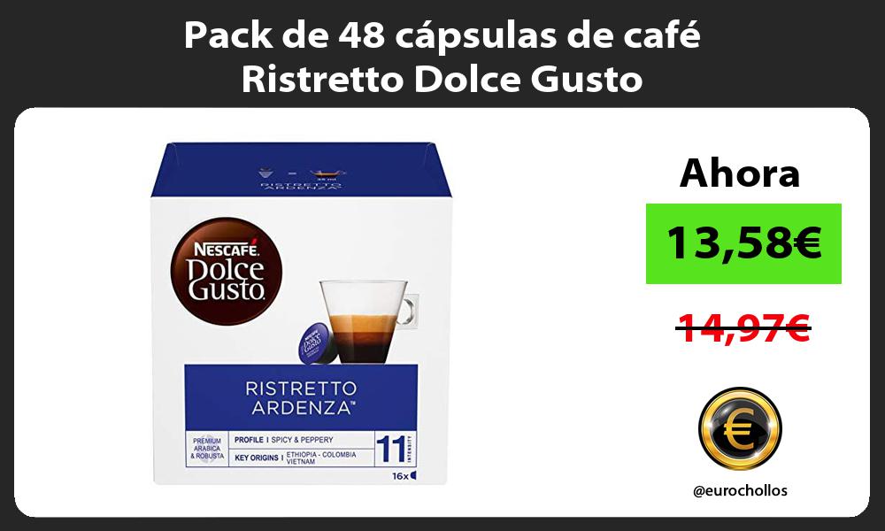 Pack de 48 cápsulas de café Ristretto Dolce Gusto