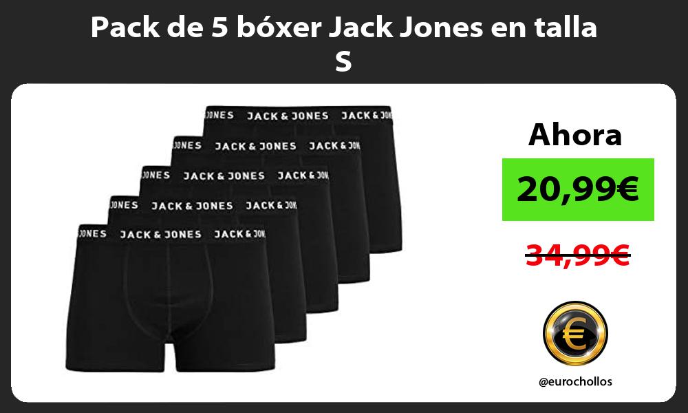 Pack de 5 bóxer Jack Jones en talla S