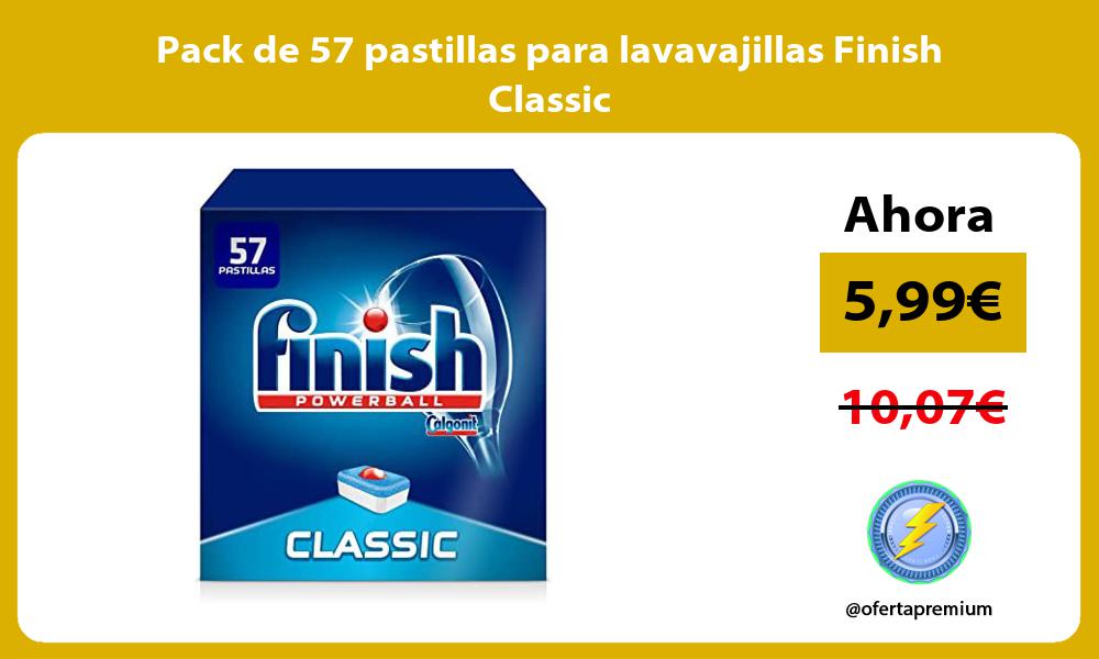 Pack de 57 pastillas para lavavajillas Finish Classic