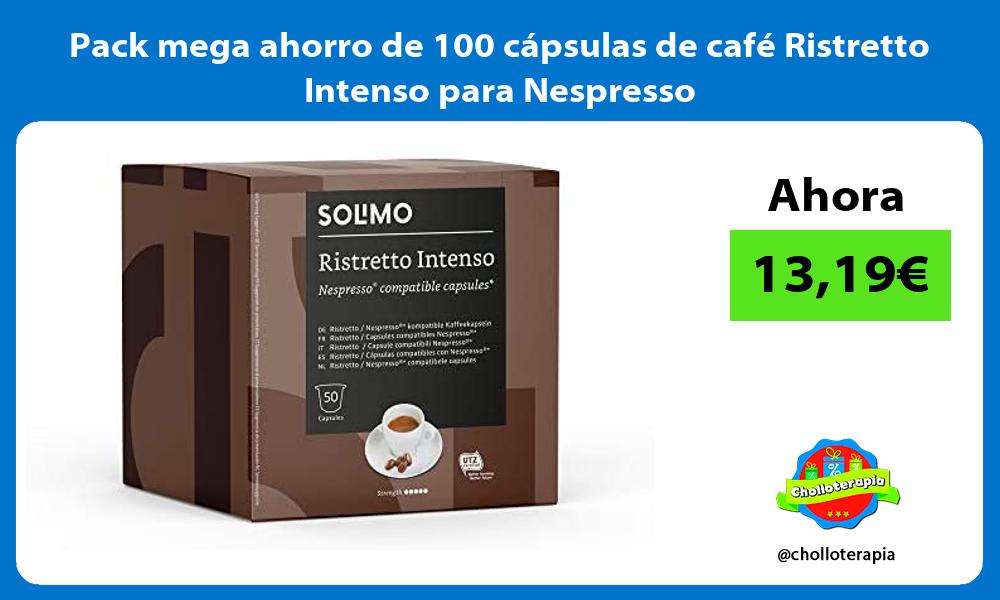 Pack mega ahorro de 100 cápsulas de café Ristretto Intenso para Nespresso