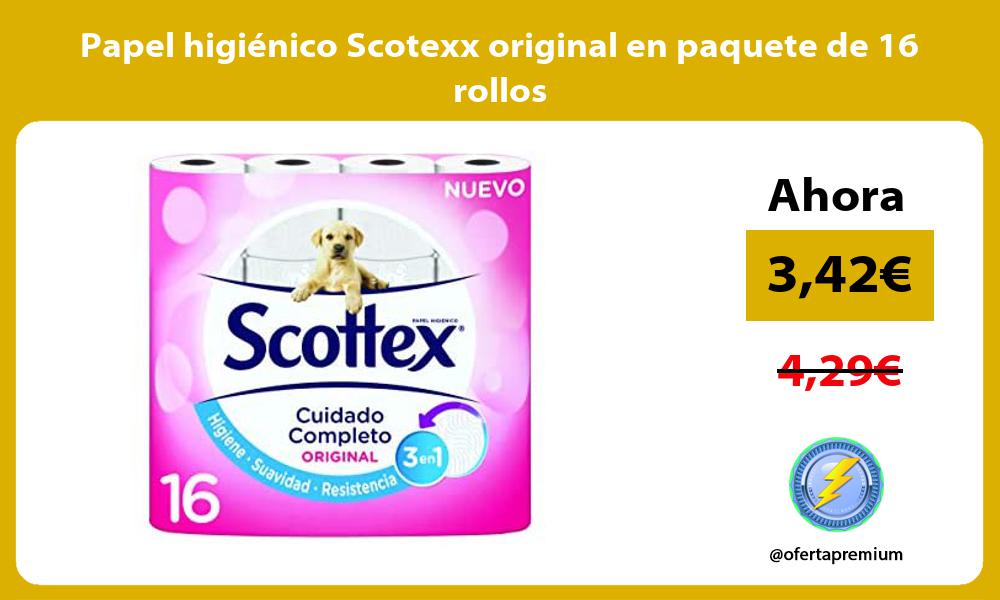 Papel higiénico Scotexx original en paquete de 16 rollos