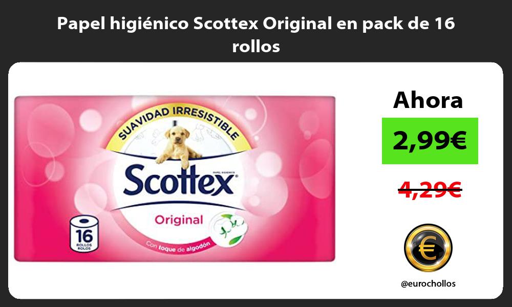Papel higiénico Scottex Original en pack de 16 rollos