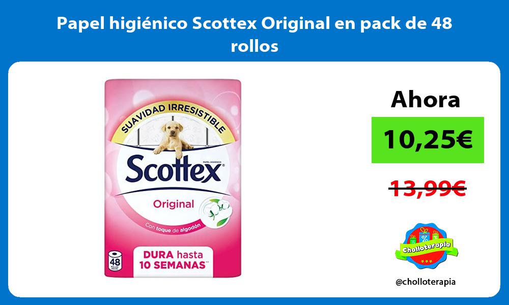 Papel higiénico Scottex Original en pack de 48 rollos