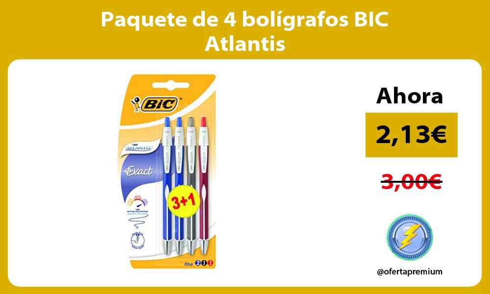 Paquete de 4 bolígrafos BIC Atlantis