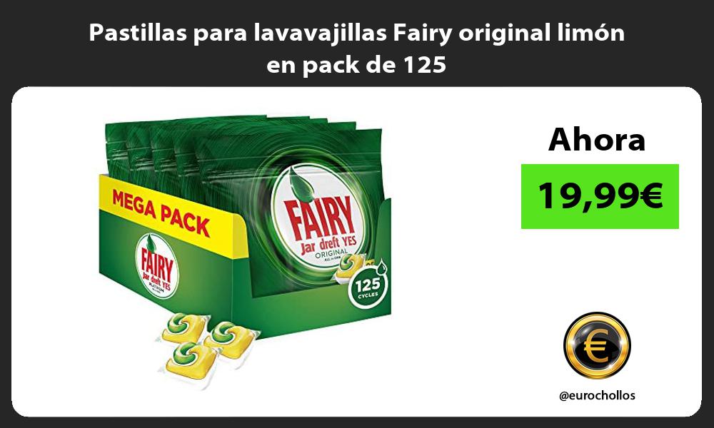 Pastillas para lavavajillas Fairy original limón en pack de 125