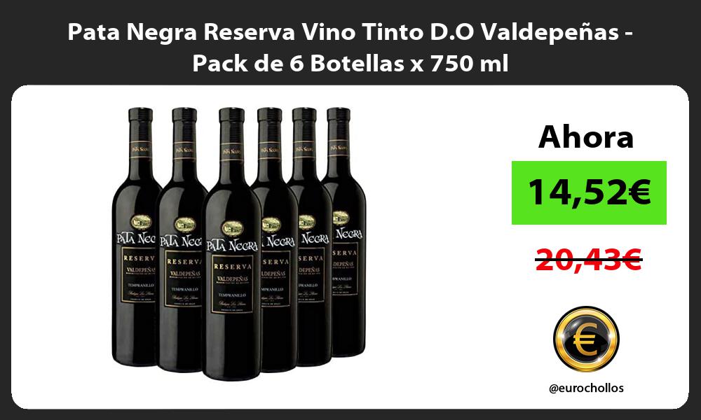 Pata Negra Reserva Vino Tinto D O Valdepeñas Pack de 6 Botellas x 750 ml
