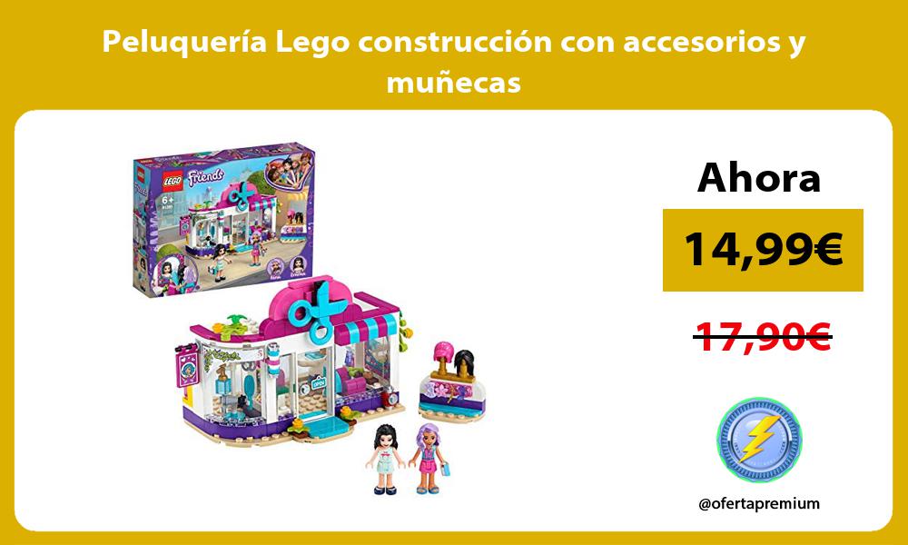 Peluquería Lego construcción con accesorios y muñecas