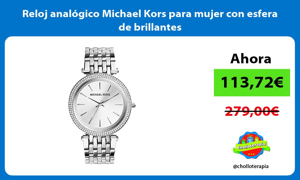 Reloj analógico Michael Kors para mujer con esfera de brillantes