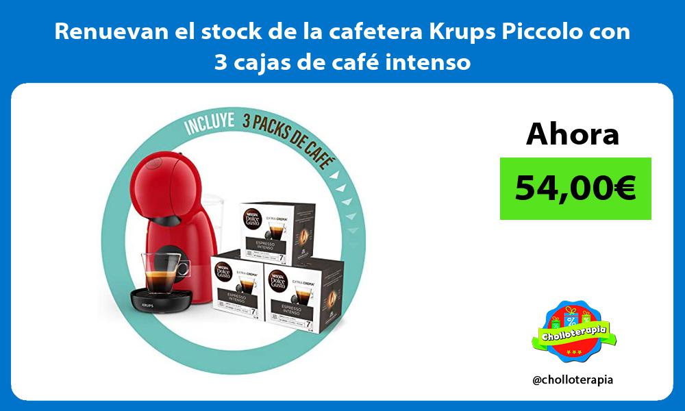 Renuevan el stock de la cafetera Krups Piccolo con 3 cajas de café intenso