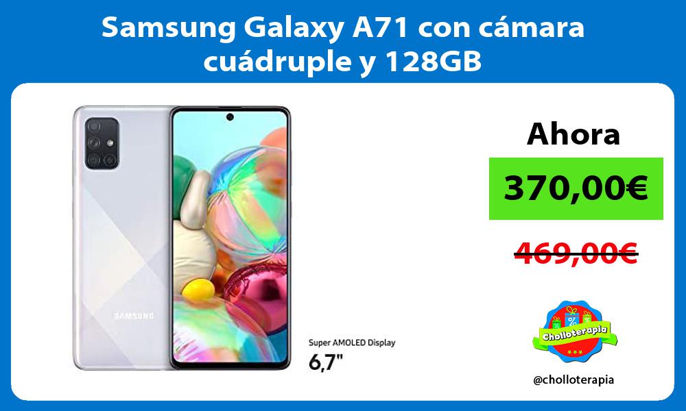 Samsung Galaxy A71 con cámara cuádruple y 128GB