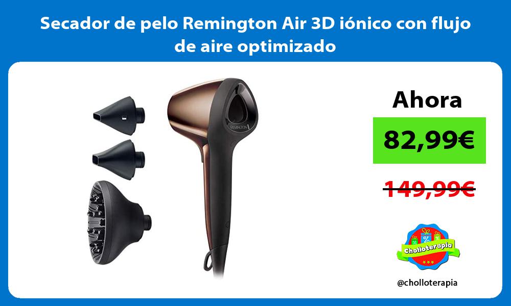 Secador de pelo Remington Air 3D iónico con flujo de aire optimizado