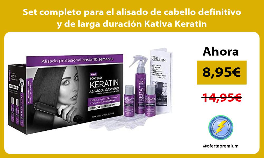 Set completo para el alisado de cabello definitivo y de larga duración Kativa Keratin