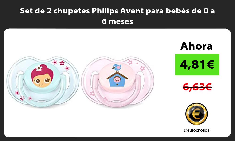 Set de 2 chupetes Philips Avent para bebés de 0 a 6 meses
