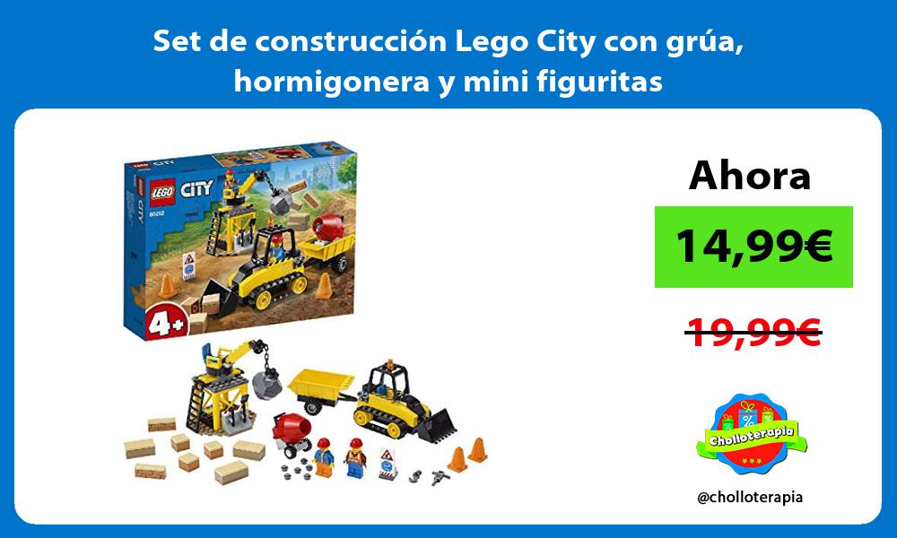 Set de construcción Lego City con grúa hormigonera y mini figuritas