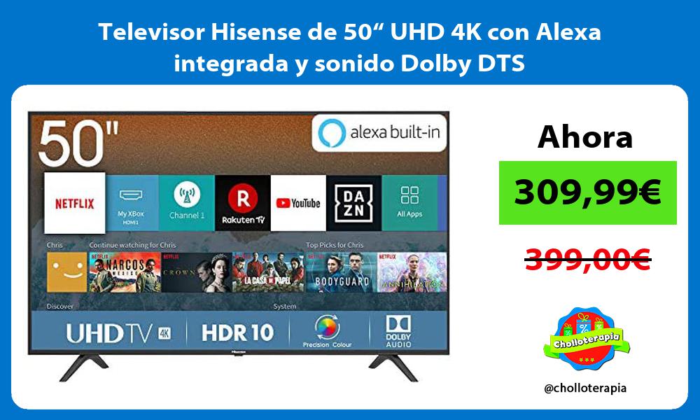 Televisor Hisense de 50“ UHD 4K con Alexa integrada y sonido Dolby DTS