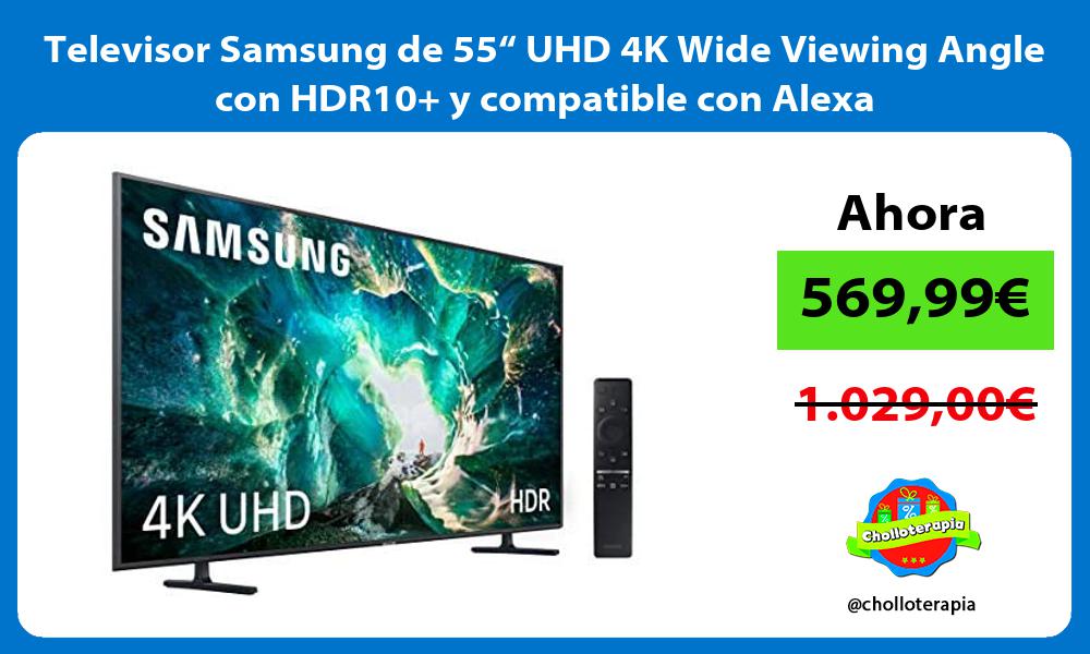 Televisor Samsung de 55“ UHD 4K Wide Viewing Angle con HDR10 y compatible con Alexa