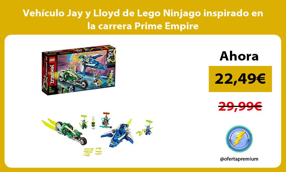 Vehículo Jay y Lloyd de Lego Ninjago inspirado en la carrera Prime Empire