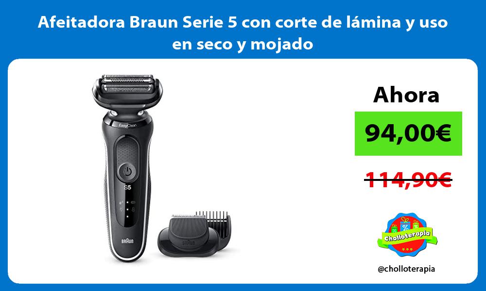Afeitadora Braun Serie 5 con corte de lámina y uso en seco y mojado