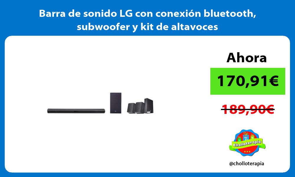 Barra de sonido LG con conexión bluetooth subwoofer y kit de altavoces