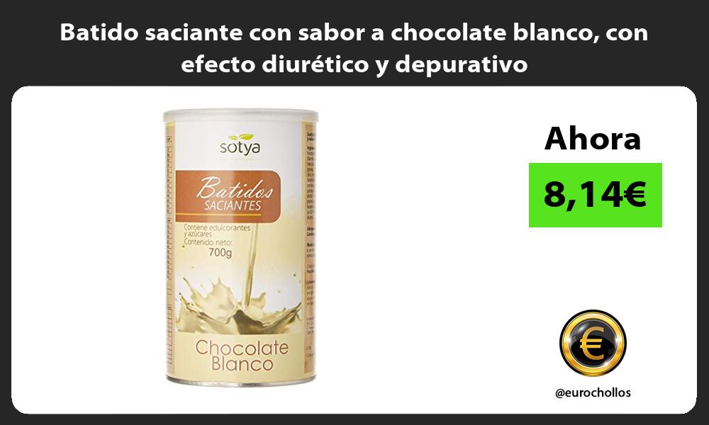 Batido saciante con sabor a chocolate blanco con efecto diurético y depurativo