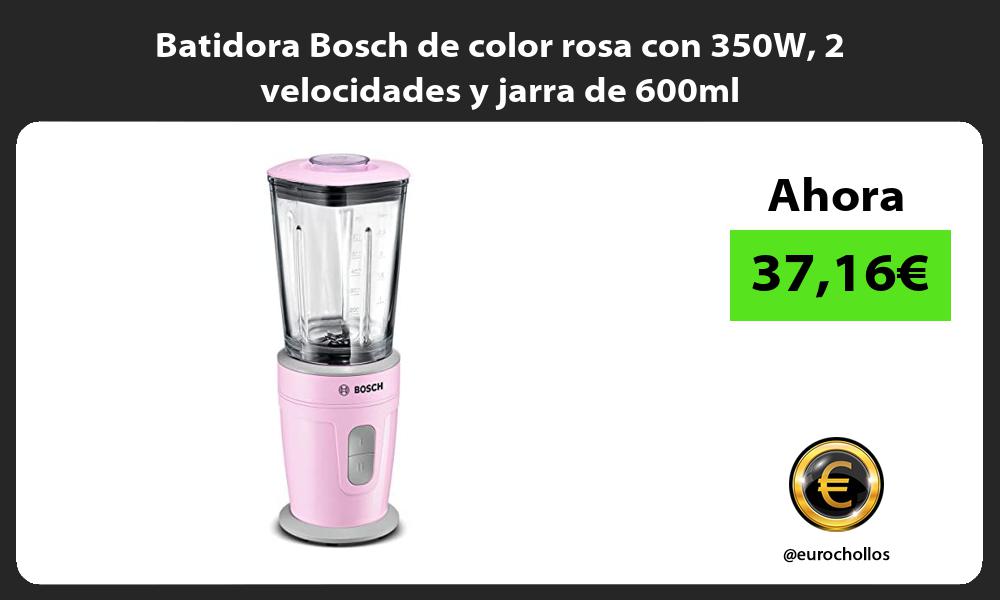 Batidora Bosch de color rosa con 350W 2 velocidades y jarra de 600ml