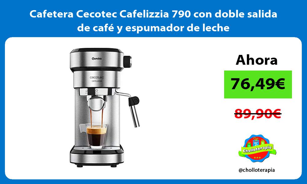 Cafetera Cecotec Cafelizzia 790 con doble salida de café y espumador de leche