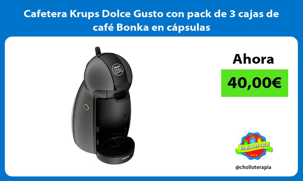 Cafetera Krups Dolce Gusto con pack de 3 cajas de café Bonka en cápsulas