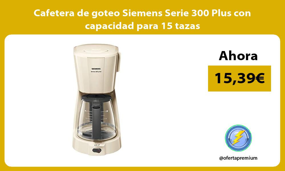 Cafetera de goteo Siemens Serie 300 Plus con capacidad para 15 tazas