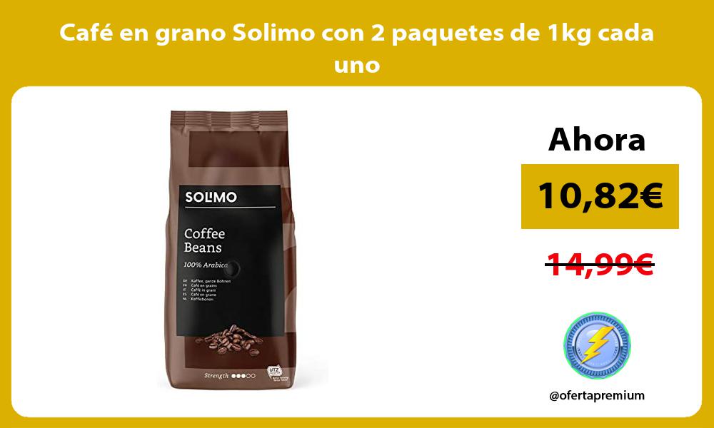 Café en grano Solimo con 2 paquetes de 1kg cada uno