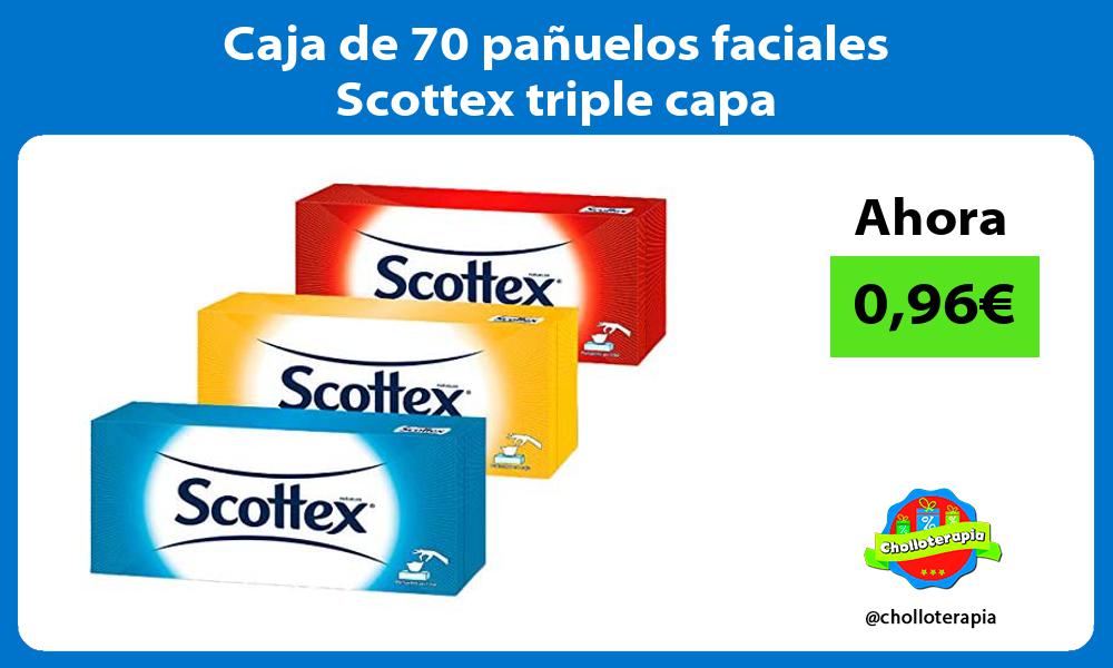 Caja de 70 pañuelos faciales Scottex triple capa