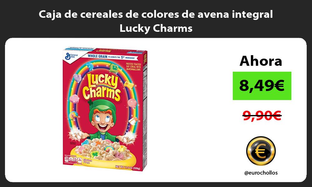 Caja de cereales de colores de avena integral Lucky Charms
