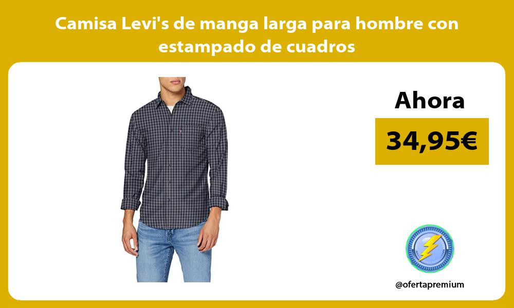 Camisa Levis de manga larga para hombre con estampado de cuadros