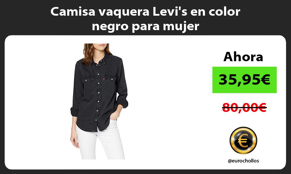 Camisa vaquera Levis en color negro para mujer