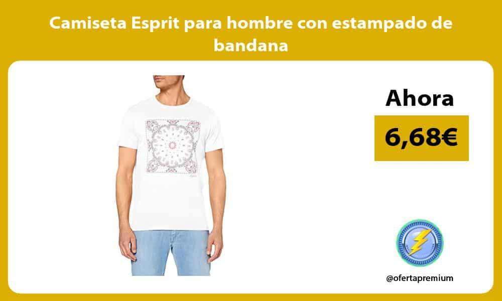 Camiseta Esprit para hombre con estampado de bandana