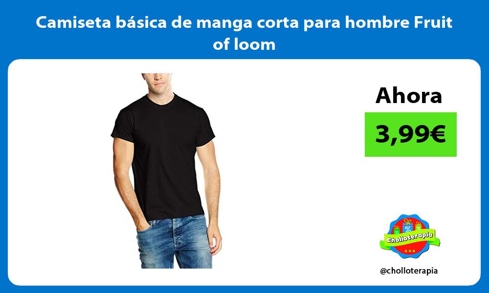 Camiseta básica de manga corta para hombre Fruit of loom