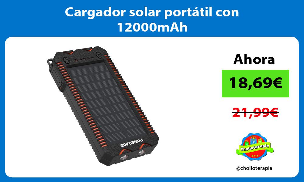 Cargador solar portátil con 12000mAh