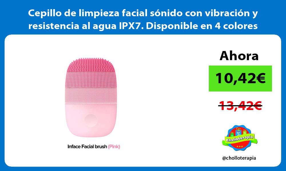 Cepillo de limpieza facial sónido con vibración y resistencia al agua IPX7 Disponible en 4 colores