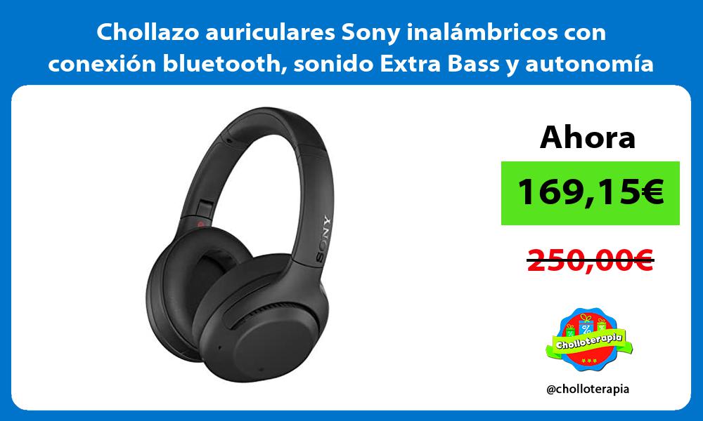 Chollazo auriculares Sony inalámbricos con conexión bluetooth sonido Extra Bass y autonomía de 30H