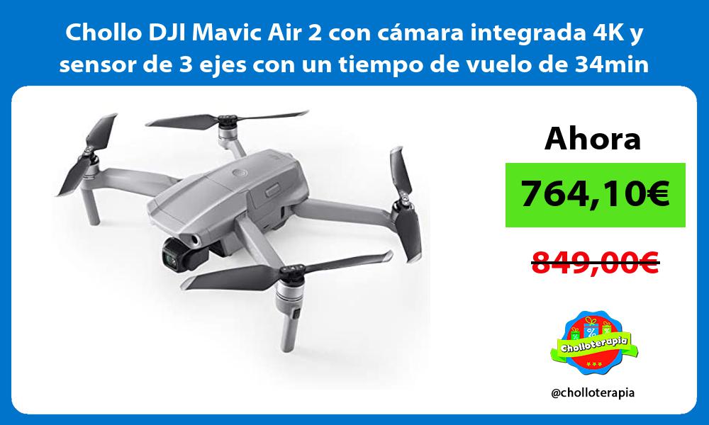 Chollo DJI Mavic Air 2 con cámara integrada 4K y sensor de 3 ejes con un tiempo de vuelo de 34min