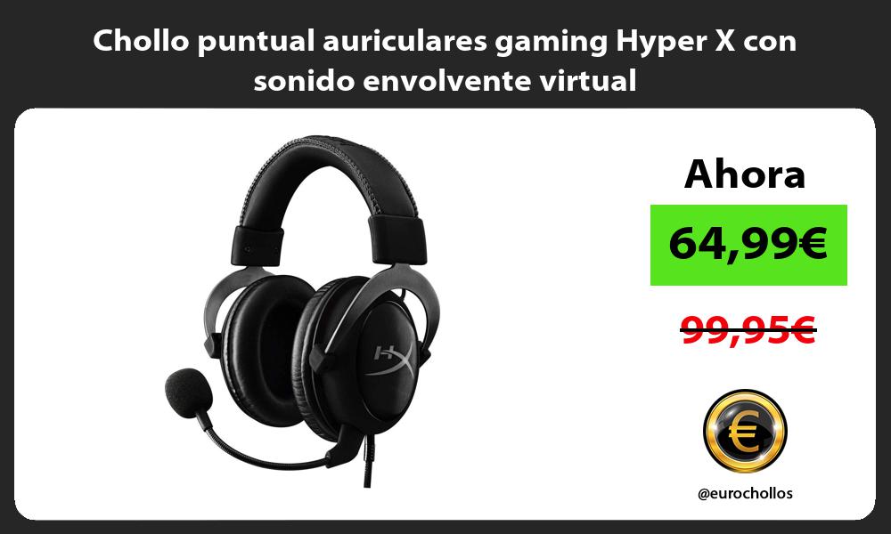Chollo puntual auriculares gaming Hyper X con sonido envolvente virtual