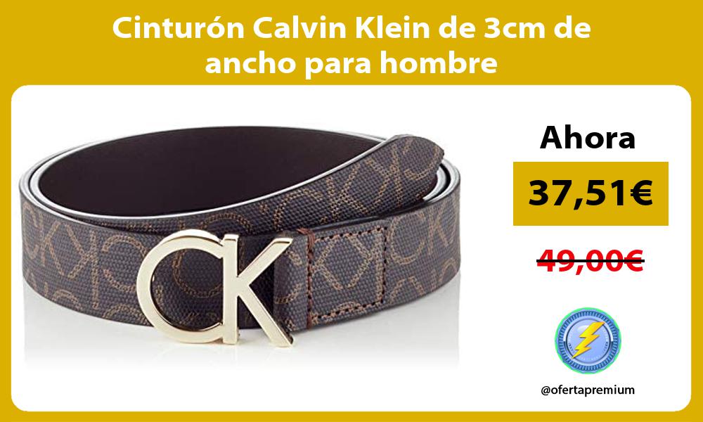 Cinturón Calvin Klein de 3cm de ancho para hombre