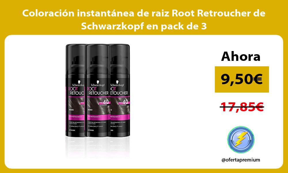 Coloración instantánea de raiz Root Retroucher de Schwarzkopf en pack de 3