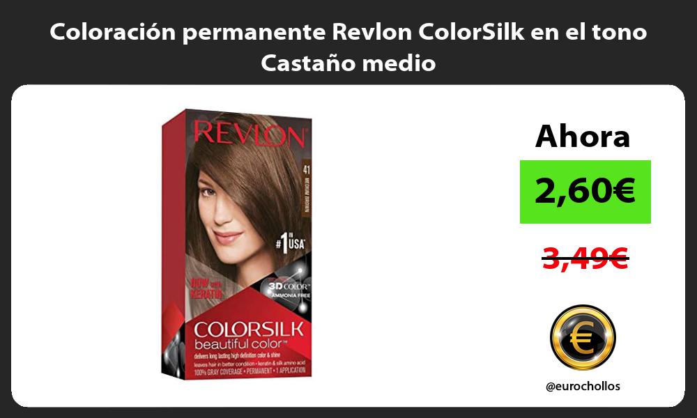 Coloración permanente Revlon ColorSilk en el tono Castaño medio