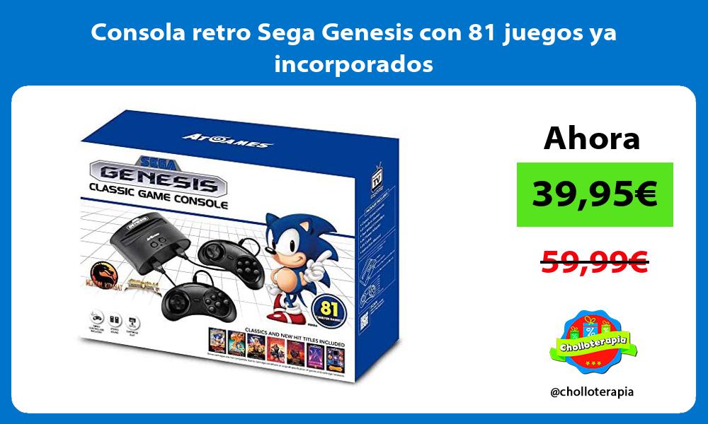 Consola retro Sega Genesis con 81 juegos ya incorporados