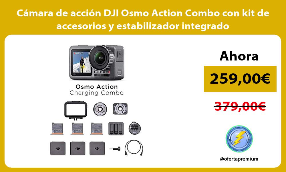 Cámara de acción DJI Osmo Action Combo con kit de accesorios y estabilizador integrado