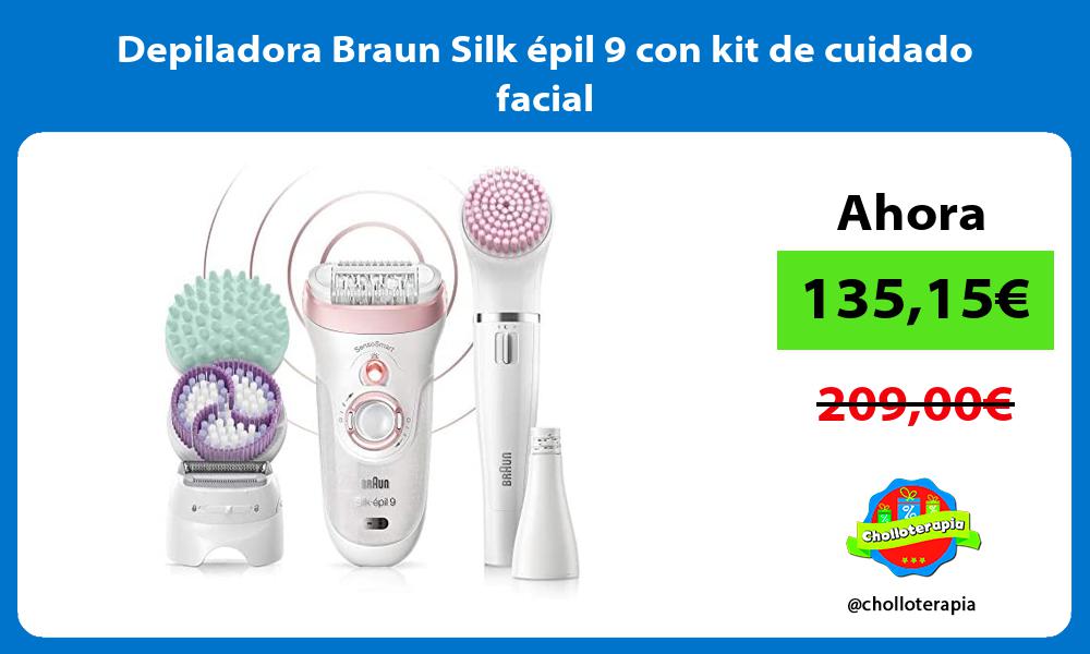 Depiladora Braun Silk épil 9 con kit de cuidado facial