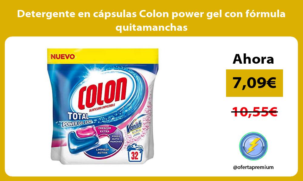 Detergente en cápsulas Colon power gel con fórmula quitamanchas