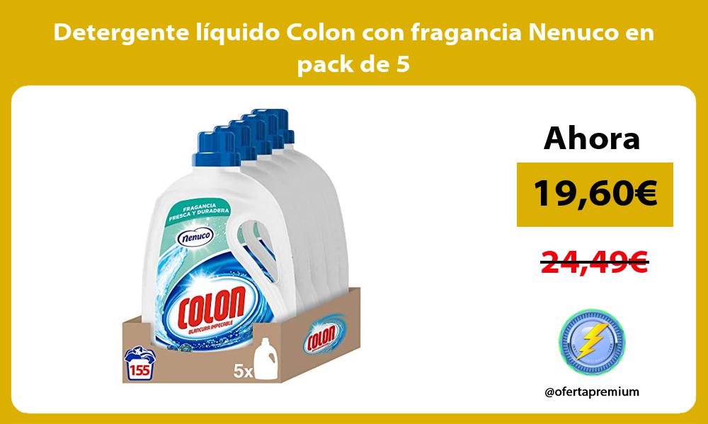Detergente líquido Colon con fragancia Nenuco en pack de 5